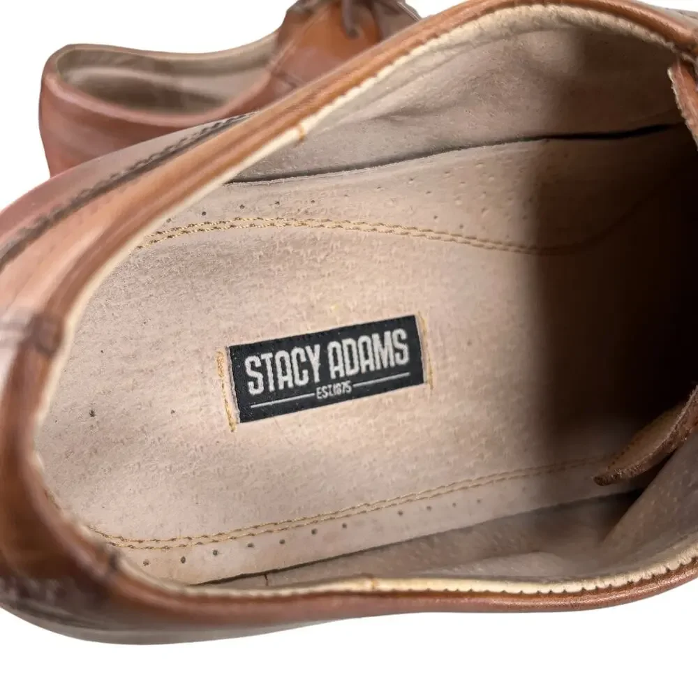 Stacy Adams Lace Up Dress Shoes Brown 15M
